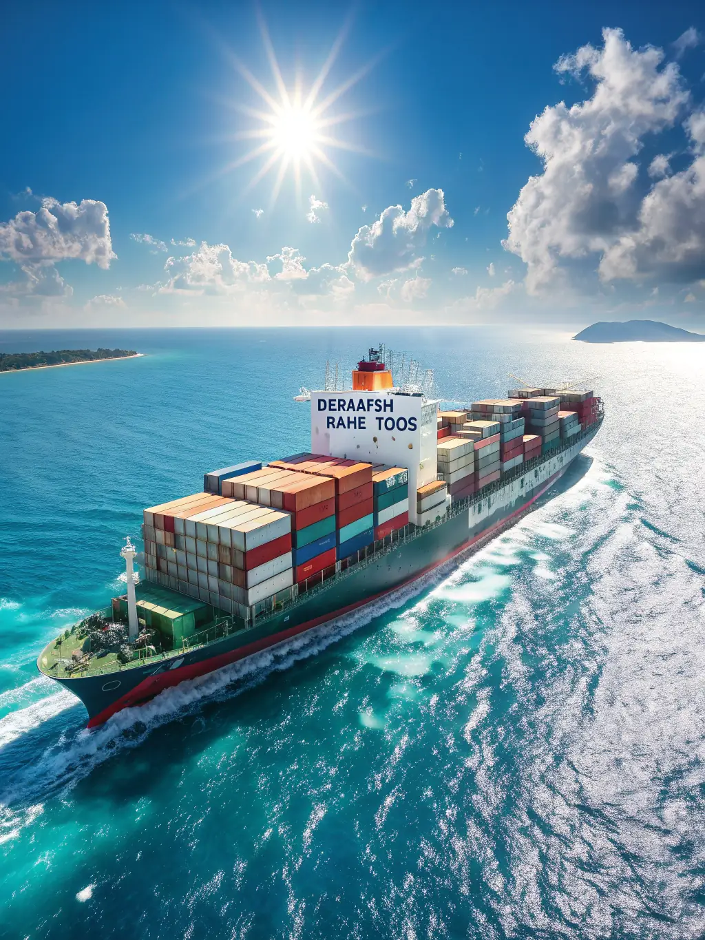 A graphic depicting a cargo ship icon being matched with a cargo container icon, highlighting the efficiency of ShipSyn's cargo-ship matching service.