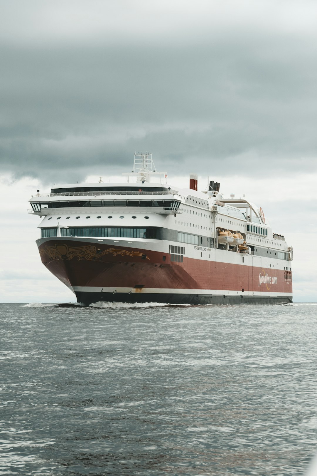 Ship on its way to Langesund, Norway
